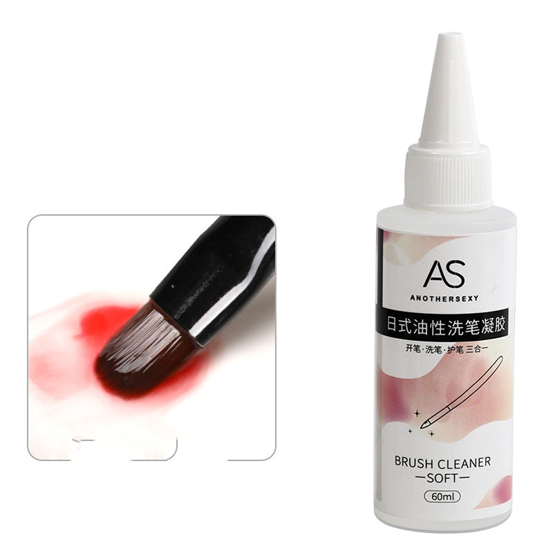 AS Nail Art Brush Washing Hydrogel Color Glue Deep Cleaning Without Residue