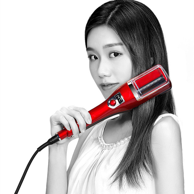 Electric Rechargeable Hair Straightening And Trimming Comb
