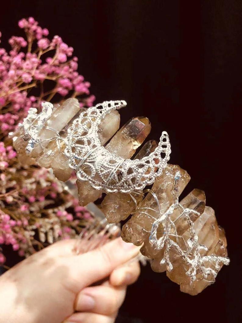 Festive Hair Comb On Moon Branch Hair Band