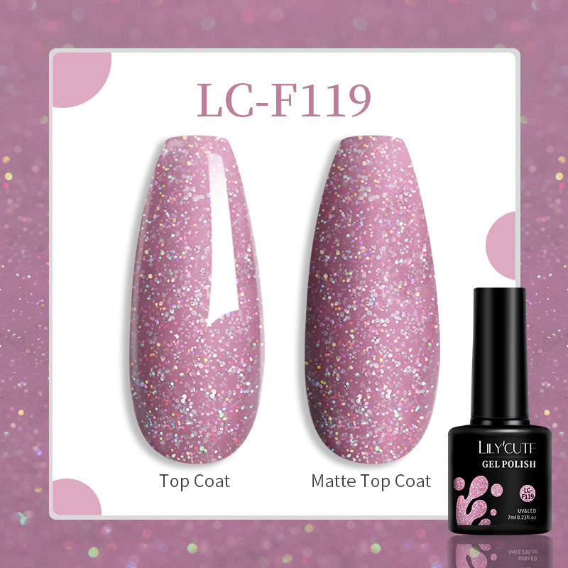 Lilycute 184 Colors Full Set Nail Glue Set Matte Nail Art Non-wash Sealing Layer Nail Polish Gel Base Gel