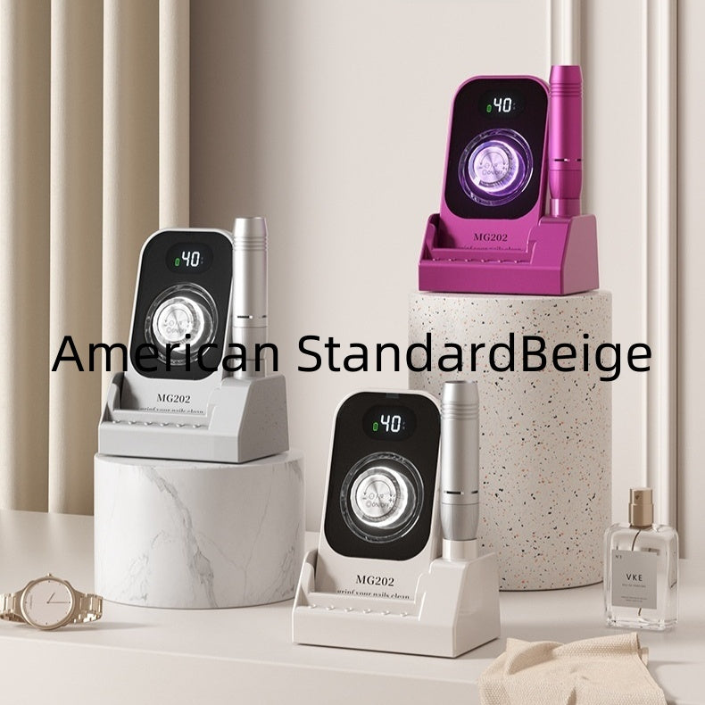 MG202 Cross-portable Rechargeable Desktop Nail Removal And Polishing Integrated Polishing Machine Colorful Light