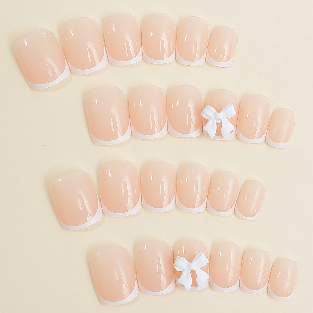 Beyond Pro Simple Fashion White Sweet Bow Nail Sticker
