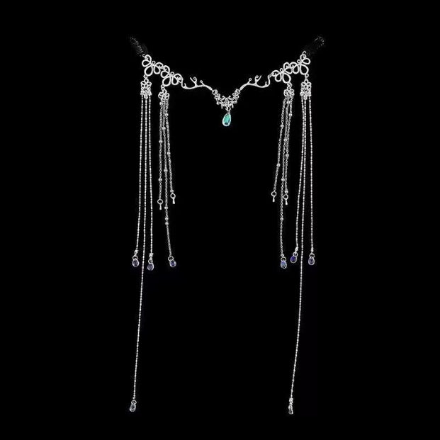 Water Drop Fringe Hairpin Eyebrow Pendant Antique Hair Ornament