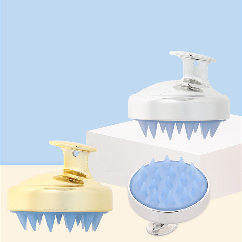 Electroplating Shampoo Brush Silicone Soft Teeth