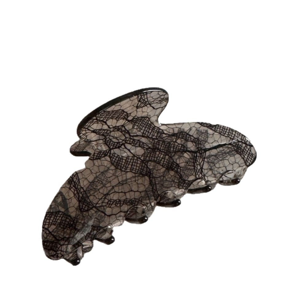New Elegant Lace Acetate French-Style Retro Shark Clip For Women