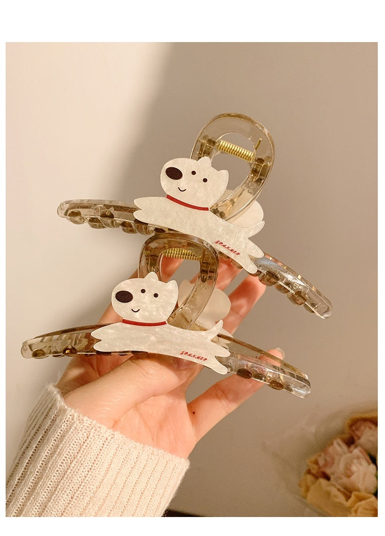 Cute Cartoon Puppy Barrettes Female