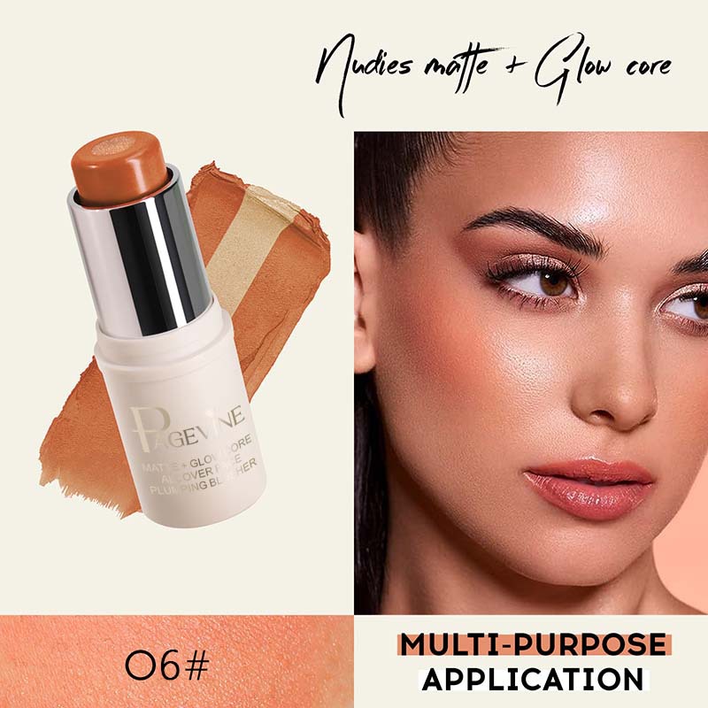 PageWine Matte Two-color Sandwich Blush Stick Moisturizing Highlight