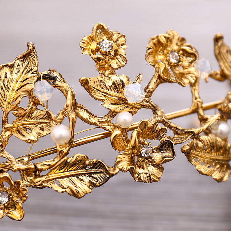 Bronze Flower And Diamond Shaped Crown Tiara