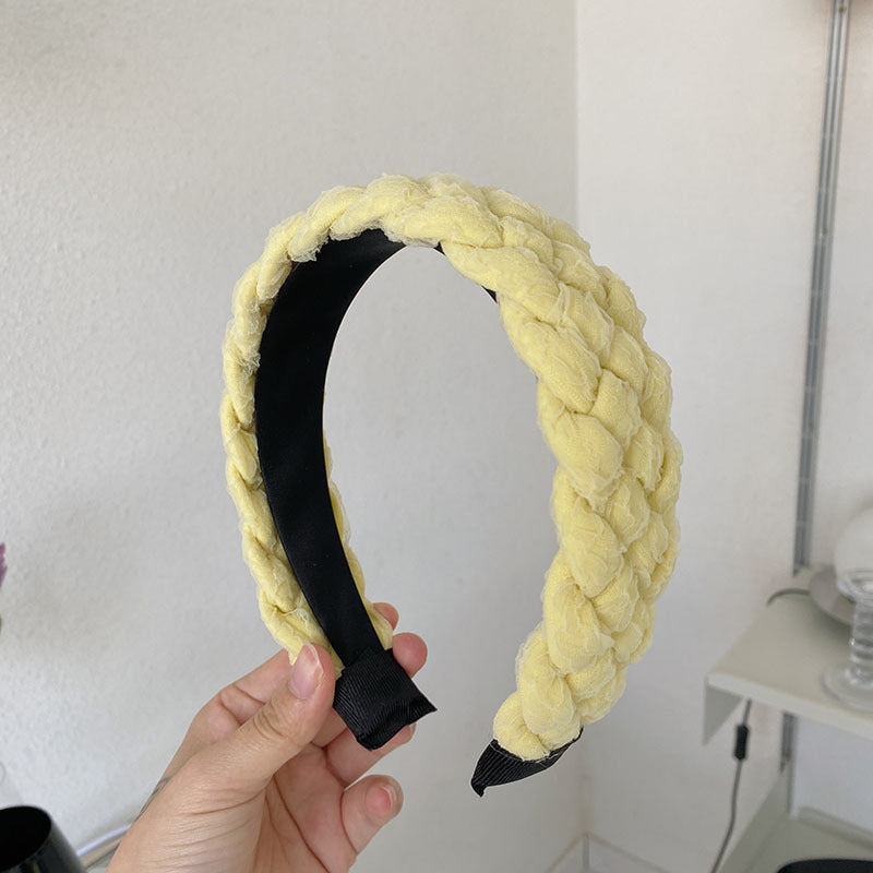 Korean Style Braided Vintage French Twist Wide-brimmed Headband