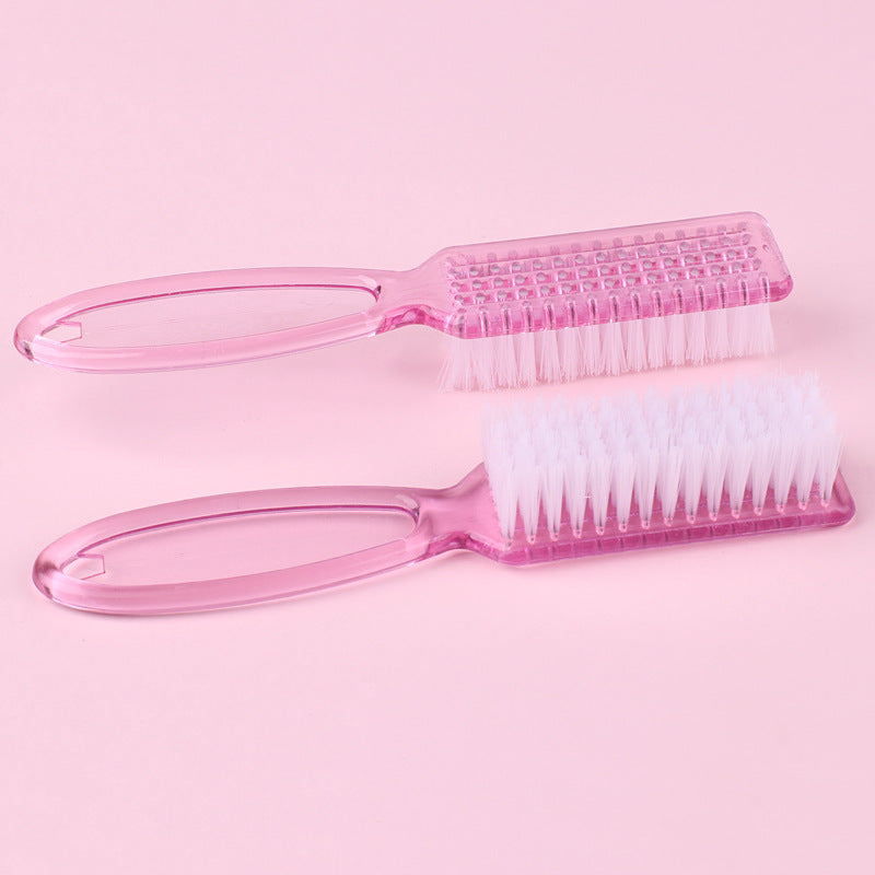 Transparent Long Handle Nail Brush Nail Plastic With Handle Dusting Brush