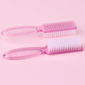 Transparent Long Handle Nail Brush Nail Plastic With Handle Dusting Brush