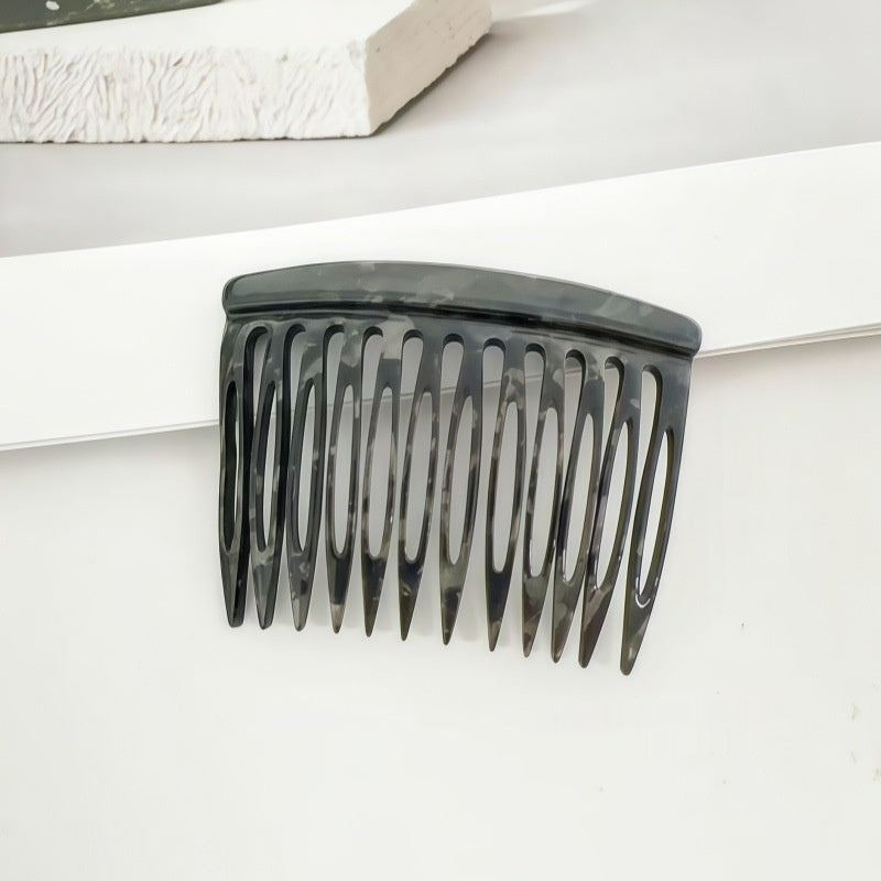 Pixie-cut Bangs Leopard-print Non-slip Hair Bun Comb