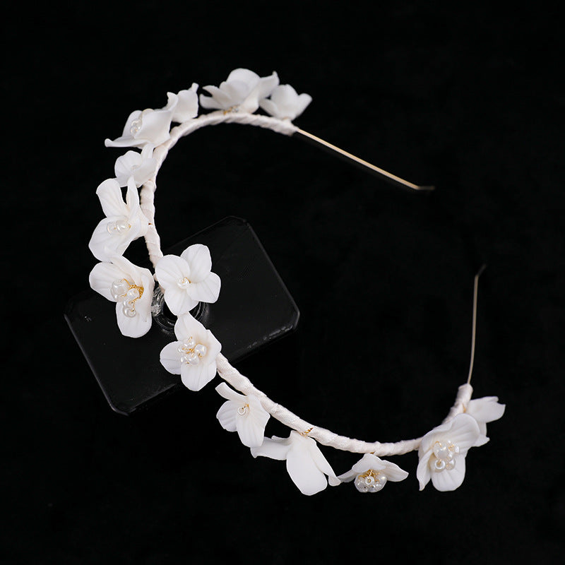 Women's Ceramic Camellia Flower Hair Hoop