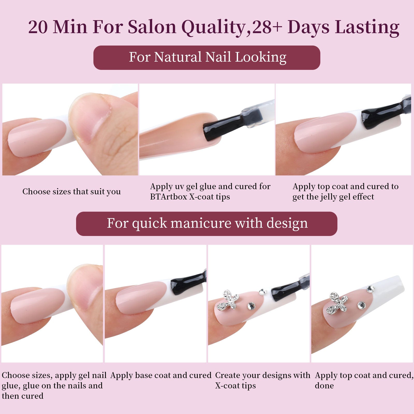 French Wear Seamless Removable Nail Stickers
