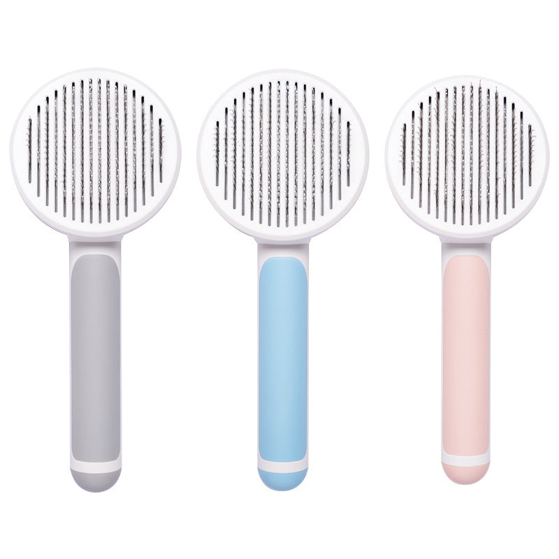 New Pet Supplies Round Handle Stainless Steel Needle Comb