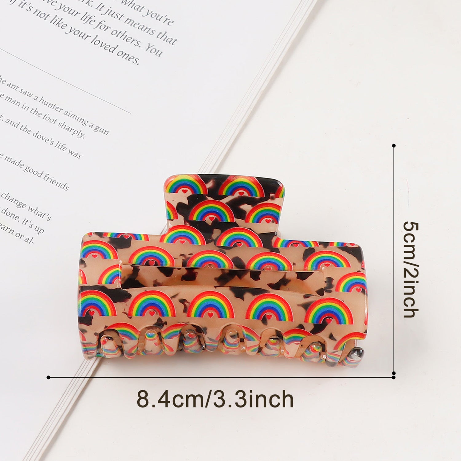 Rainbow Red Lip All-Match Sweet-Style Shark Clip