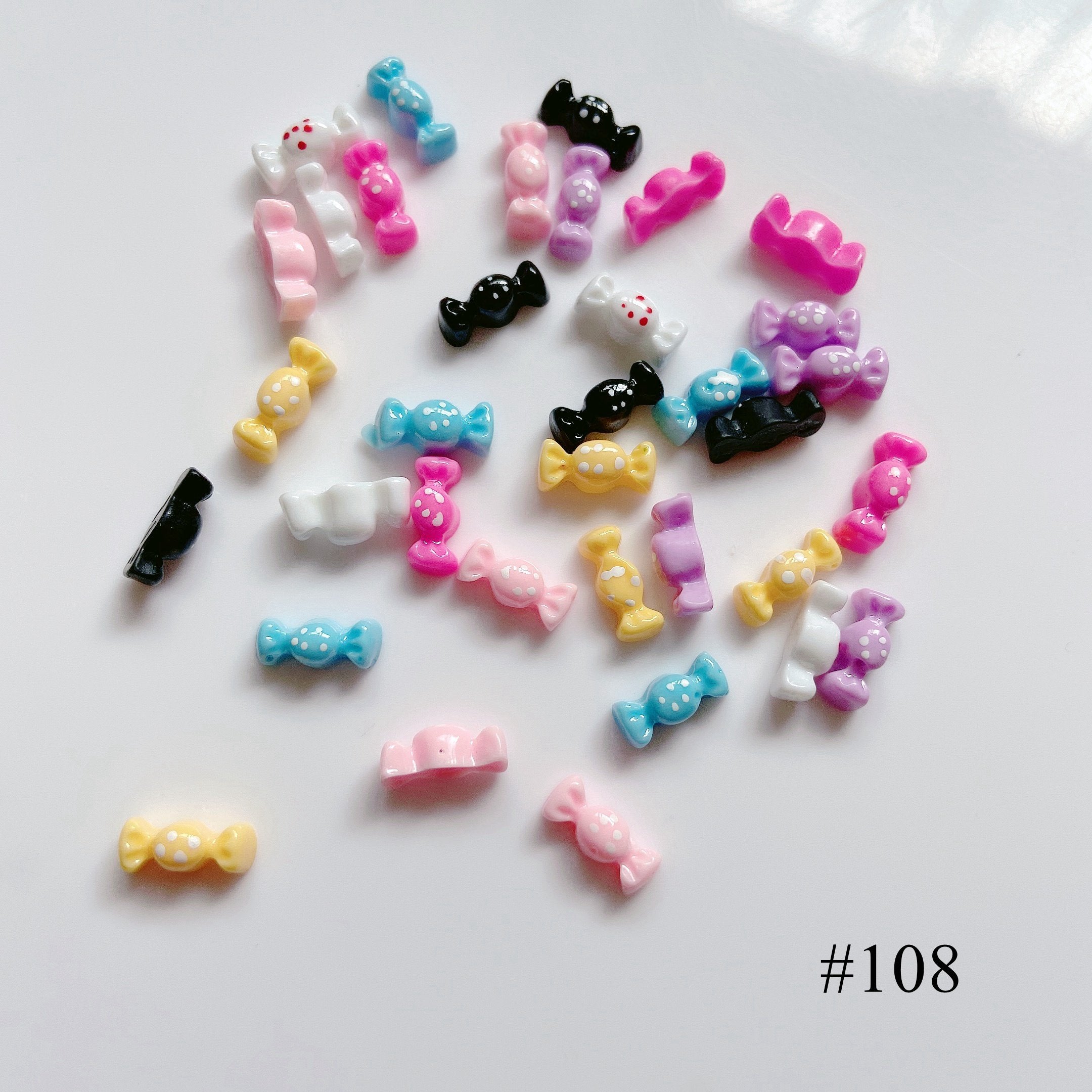 Resin Nail Art Accessories In Candy Shapes
