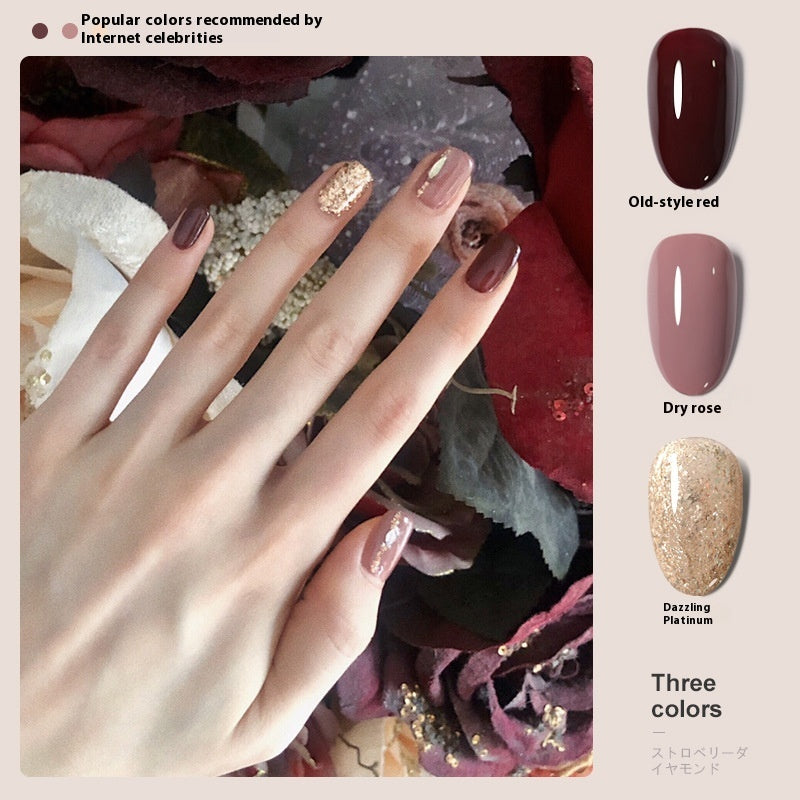 Annies Ennis Women's Three-color New Ice Jelly Nude Color Gel Nail Polish Suit