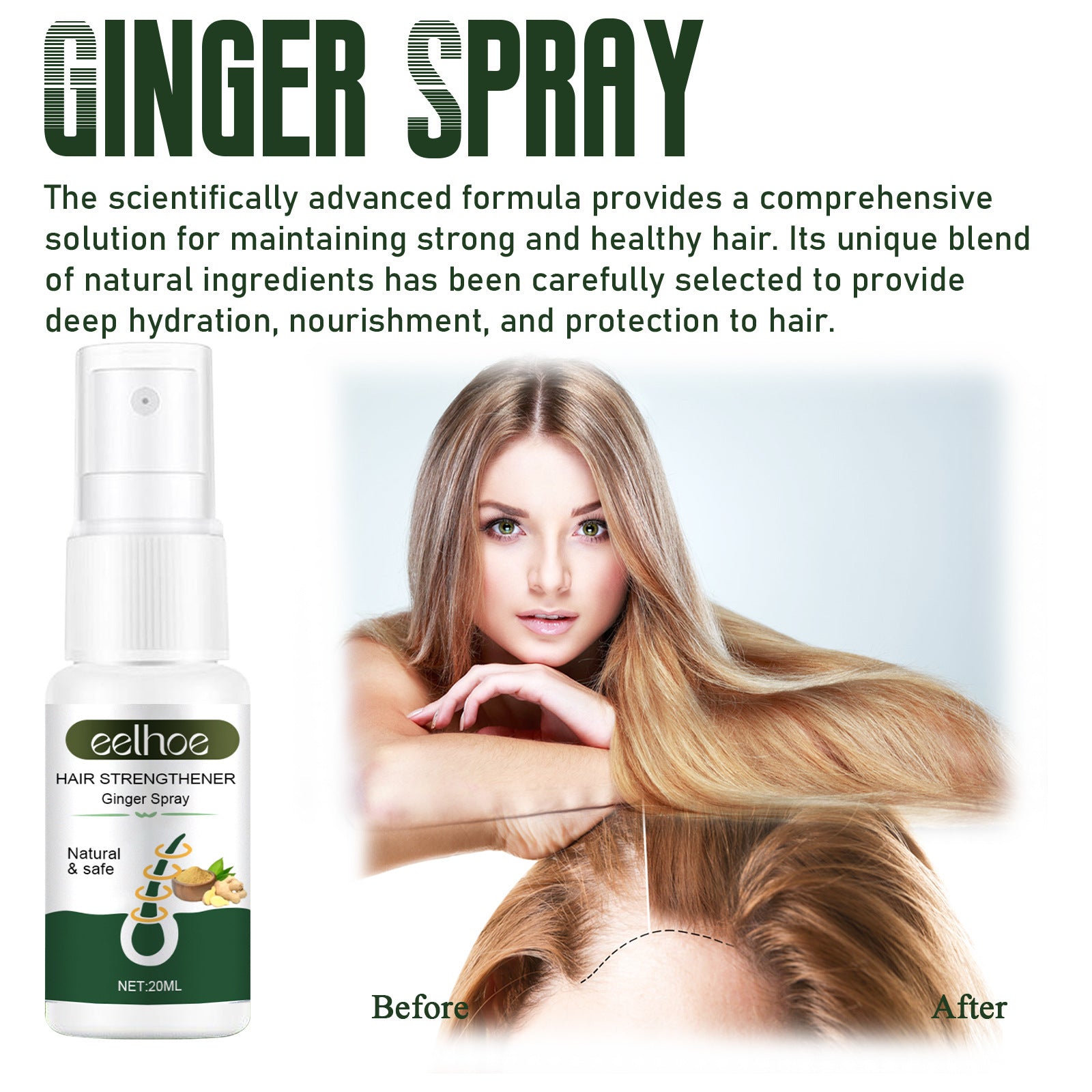 Eelhoe Hair Breaking And Nourishing Ginger Hair Sealing Spray