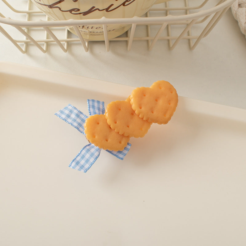 Cute Baking Biscuits All-match Hairpin Female
