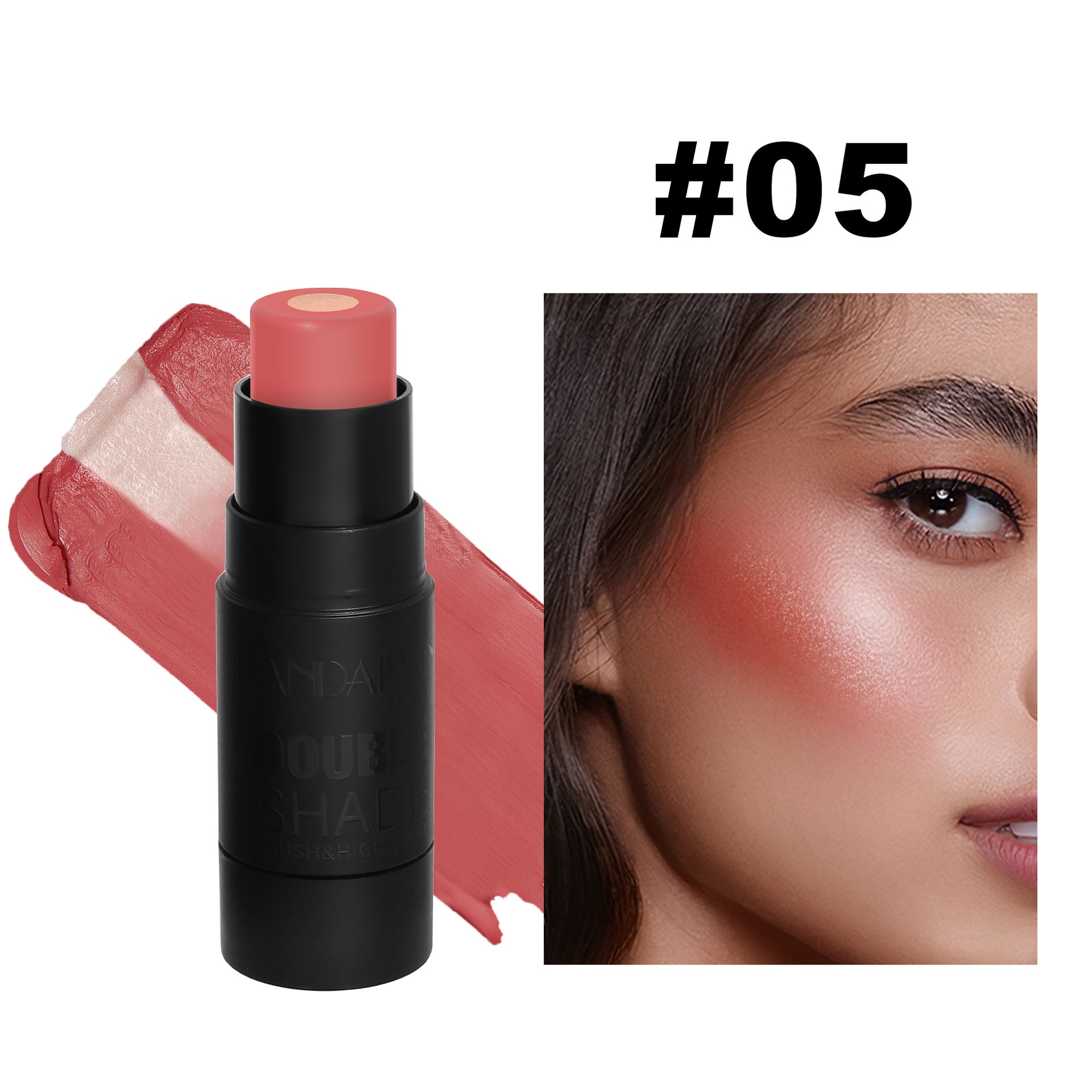 Multi-Color Sandwich Blush Stick Natural Nude Dress Brightening Color Solid Blush Shading Cream