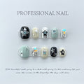 Professional Nail Blue Contrast Color Finished Nail Beauty Nail Patch