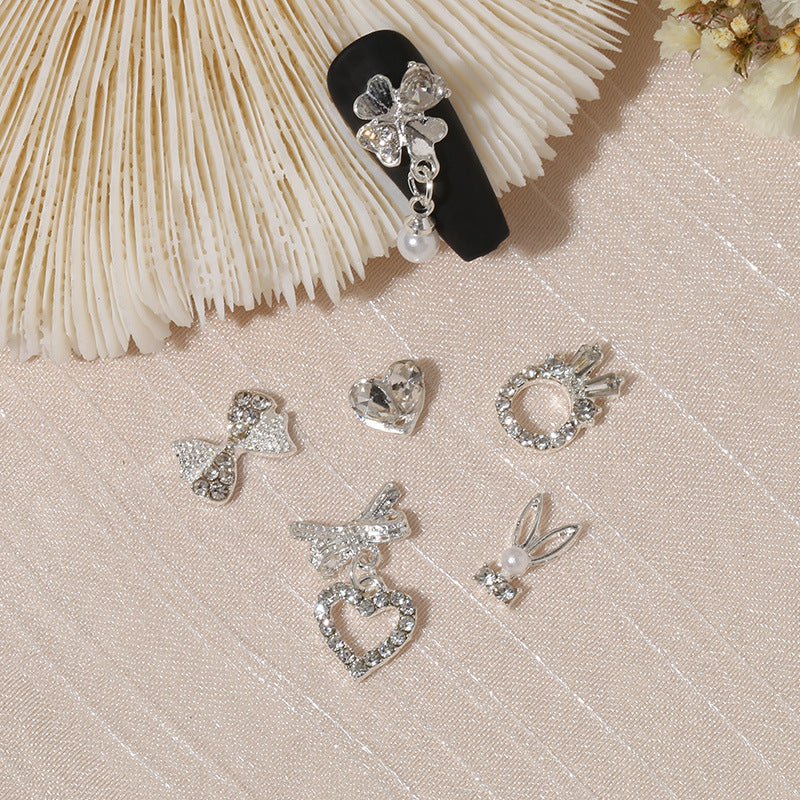 Alloy Nail Art Decorations Moon Flower And Butterfly Nail Studs