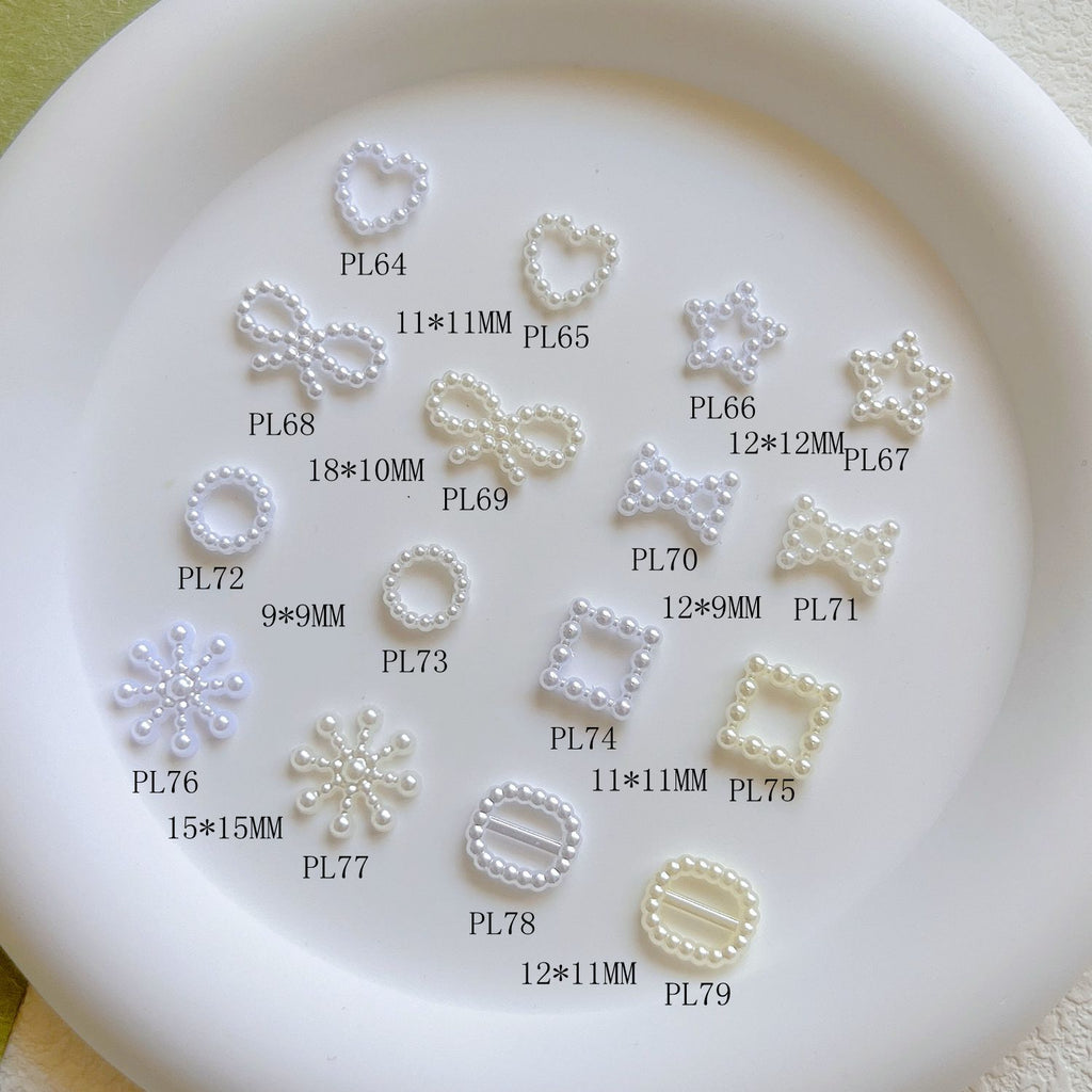Nail Art Five-pointed Star Bowknot Square Resin Embellishment