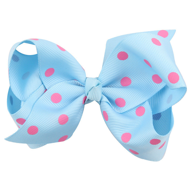 11X6.5CM Polka Dot Bow Hairpin Headwear