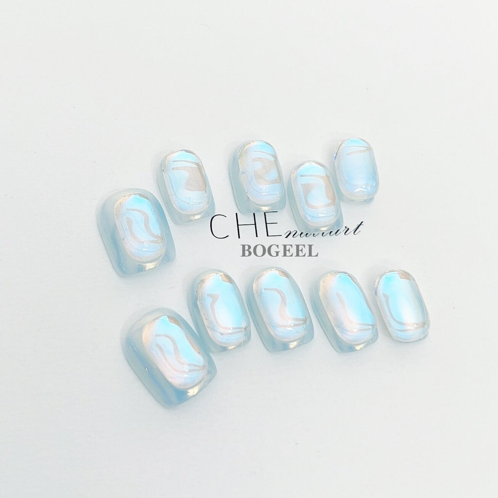 Chenailart Bogeel Ice Blue Personality Handmade Wear Armor