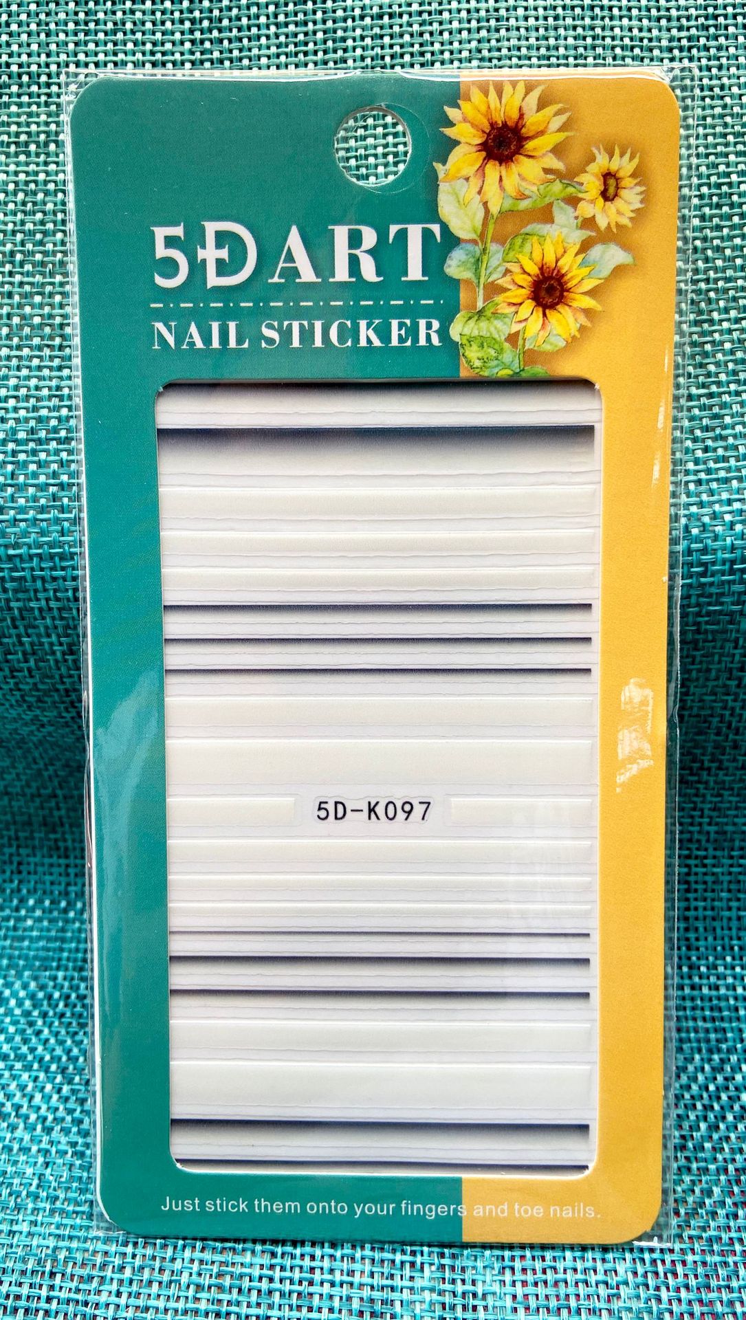 5D Art Embossed Nail Sticker Plaid Nail Sticker Three-dimensional Bow Nail Sticker Summer Nail Sticker