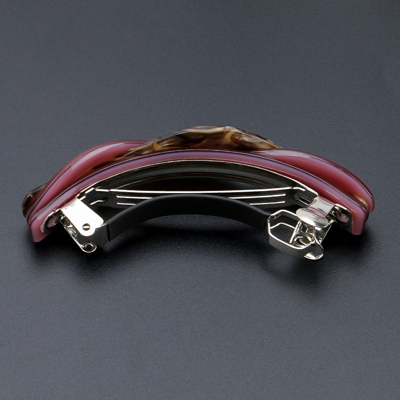 Acetate Large Spring Clip Leopard Hairpin