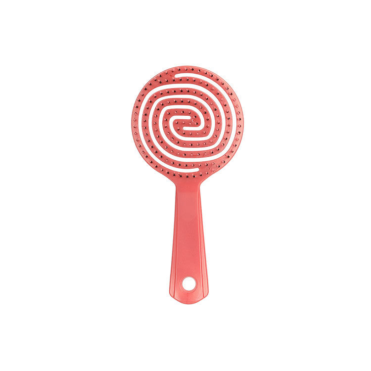 Hollow Wet And Dry Straight Hair Curls Portable Round Lollipop Massage Comb