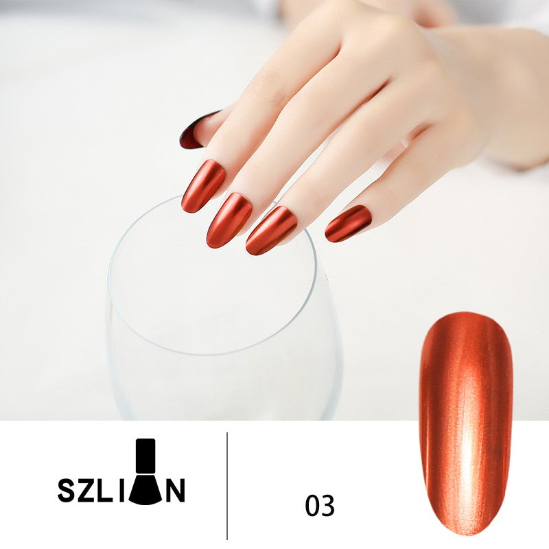 SZLIAN Metallic Silver Lasting Non-Peelable Mirror Nail Polish