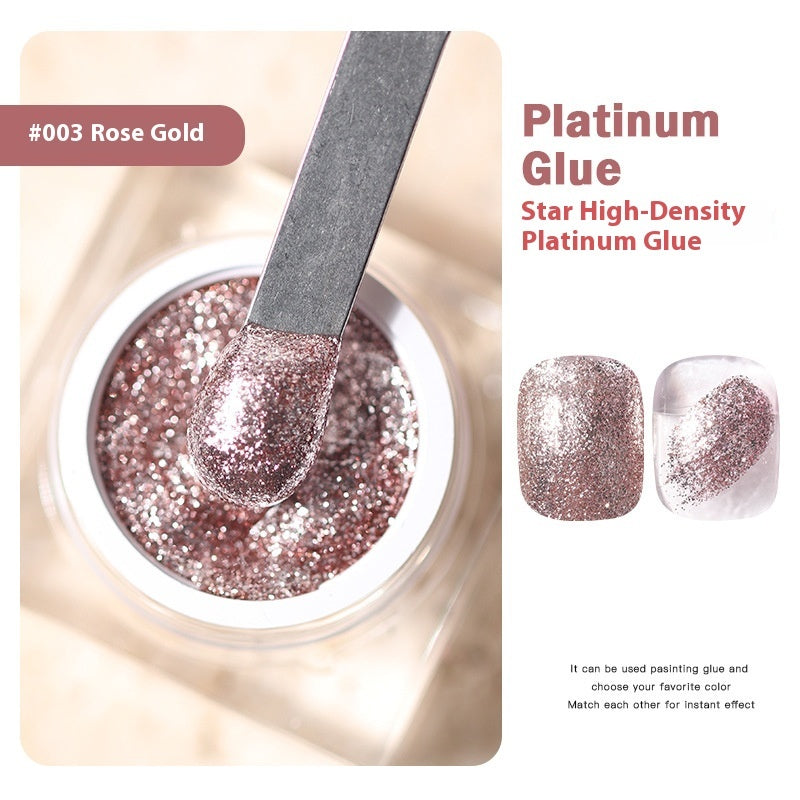 Platinum Glue Star High Density Platinum Nail-beauty Glue Glitter Painted Metal UV Polish