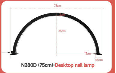 Led Desktop With Diamond Half Moon Light For Nail Beauty Shop Lighting Eye-protection Lamp