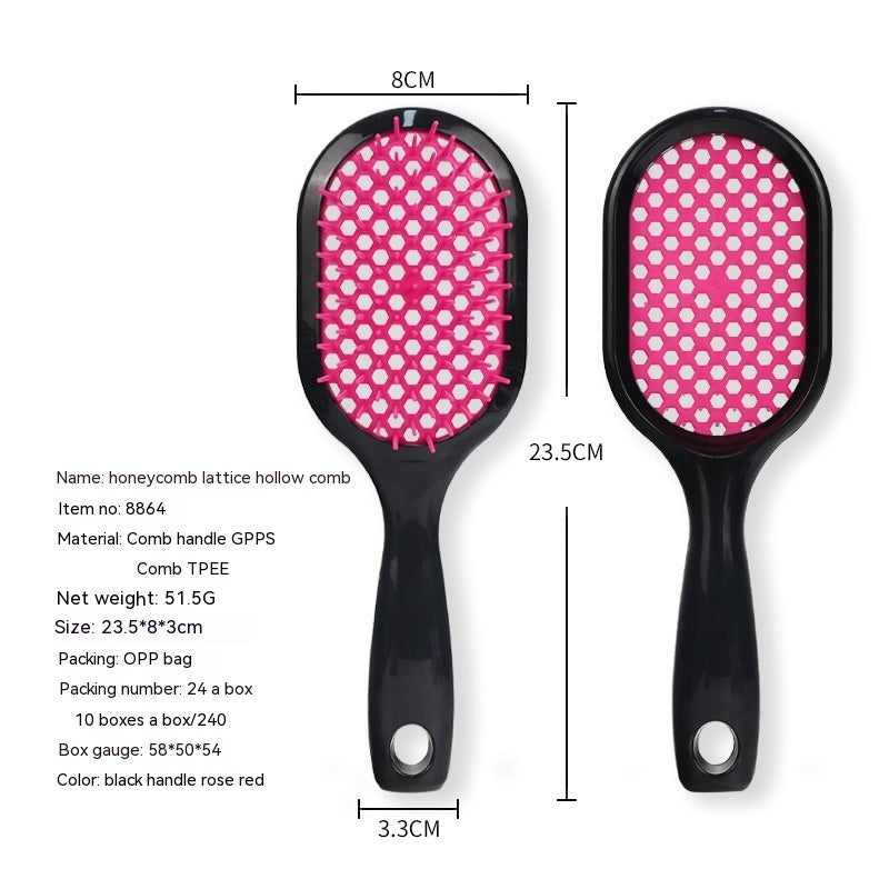 Household Wet And Dry Hollow Comb Shape Mesh Comb