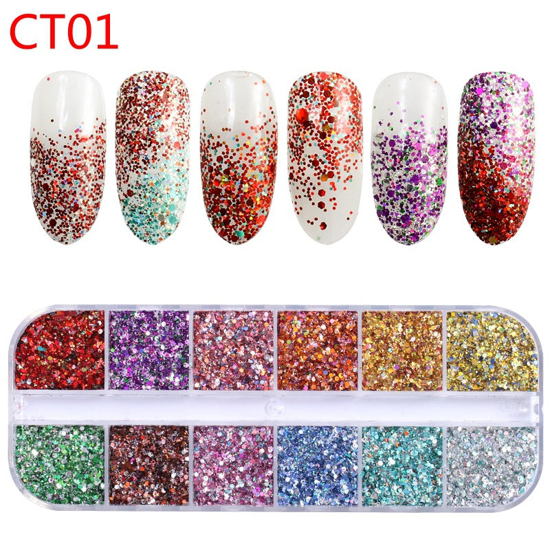 Nail Art Bright Powder Laser Symphony Candy Paper Nail Sticker