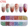 Nail Art Bright Powder Laser Symphony Candy Paper Nail Sticker