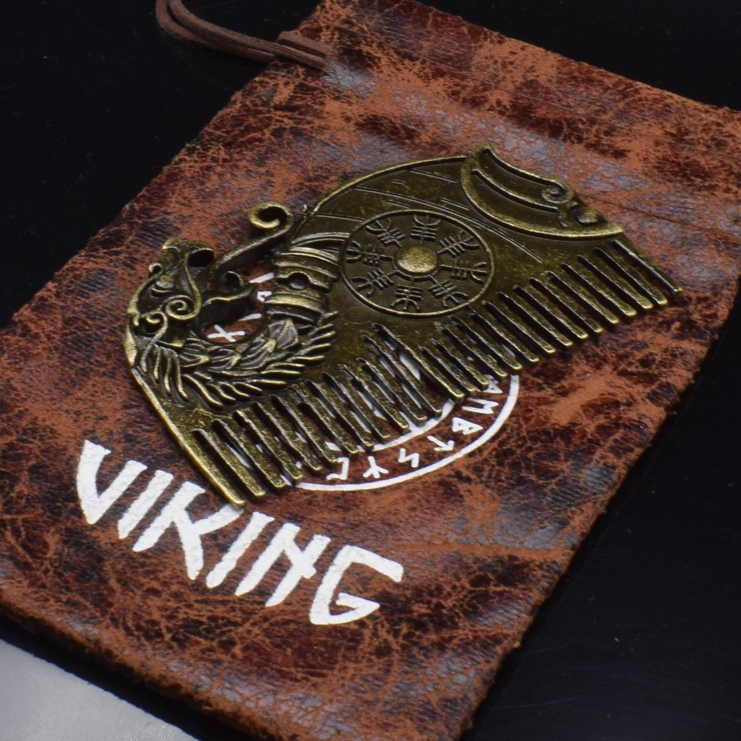 Stainless Steel Scandinavian Viking Bronze Titanium Steel Comb