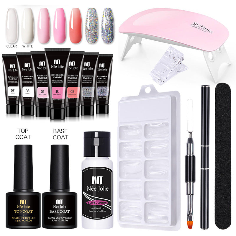 Nee Jolie Nail Art Solid Crystal Paste Extension Glue Set