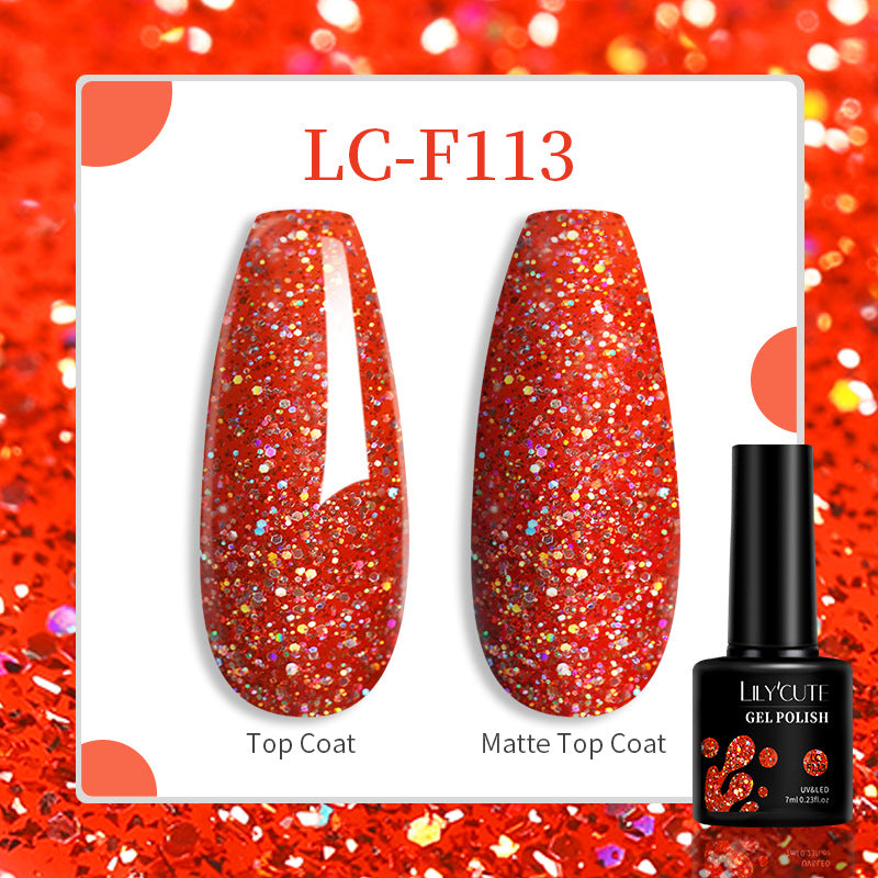 Lilycute 184 Colors Full Set Nail Glue Set Matte Nail Art Non-wash Sealing Layer Nail Polish Gel Base Gel