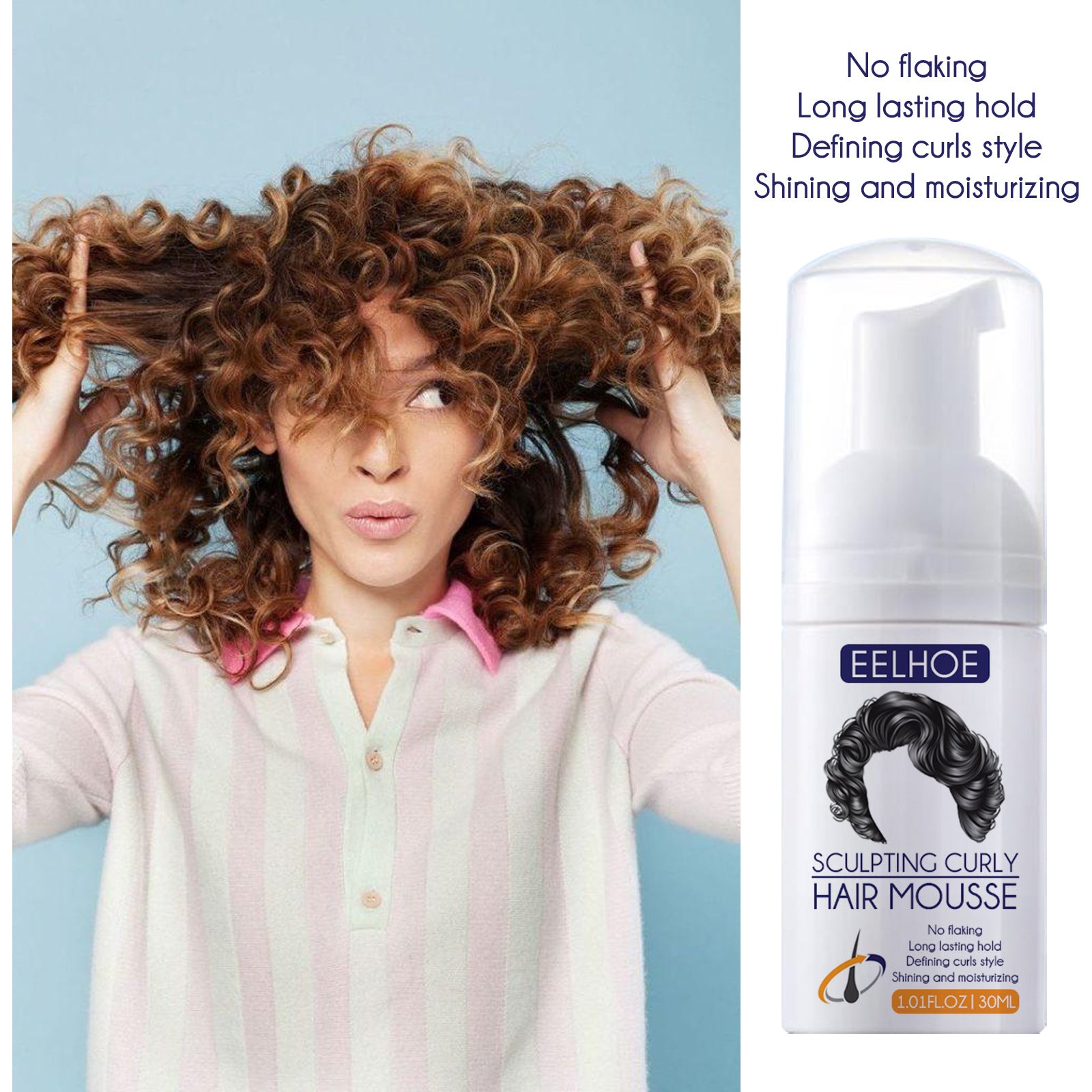 Eelhoe Styling Elastin Anti-frizz Curly Hair Plump Hair Spray