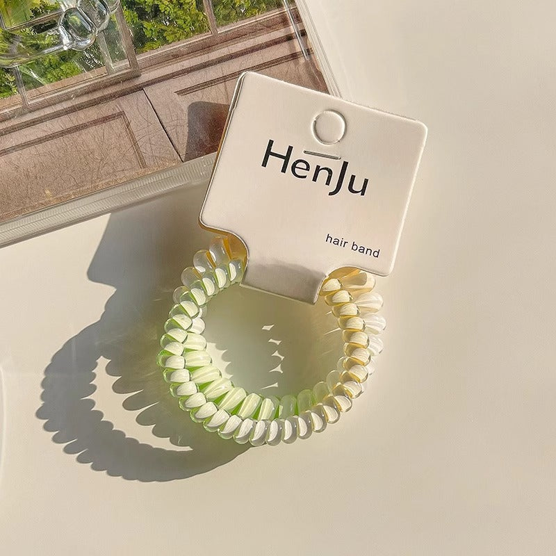 Telephone Wire Hair Ties Hair Rope Hair-binding High Elasticity Not Tight Hair