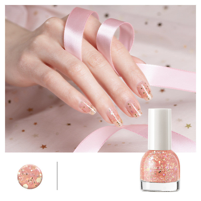 Maycreate Nail Polish Female Long-lasting Tear-free Baking Free Transparent Net Red Summer Nail Polish