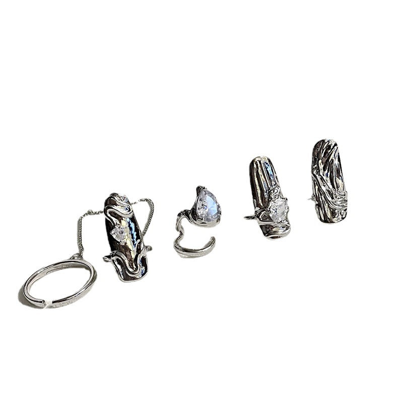 Creative Fashion Four-piece Combination Nail Ring