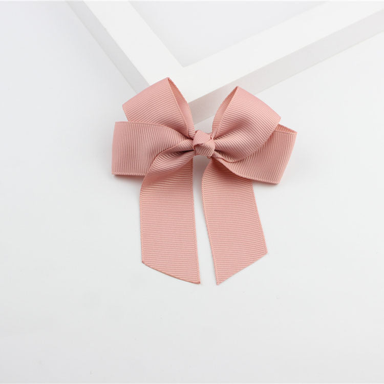 European And American Children Hairpin Ornament Four-ear Ribbon
