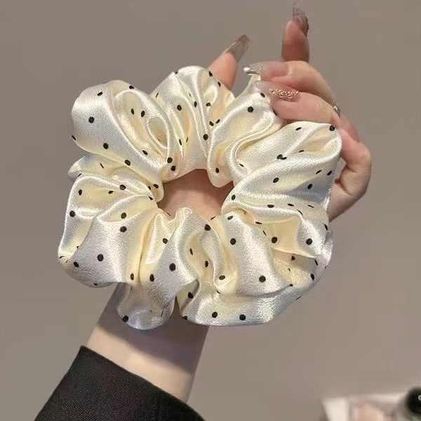 Bold Polka Dot Simple Floral Large Intestine Hair Ring