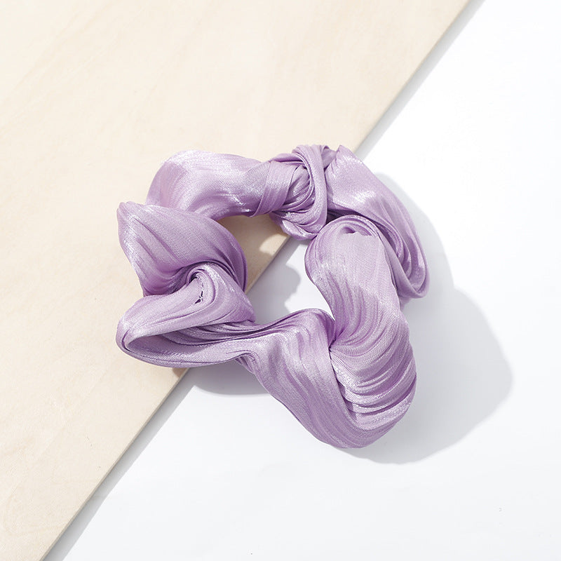 Simple Large Intestine Ring Solid Color Fabric Craft Hair Ring