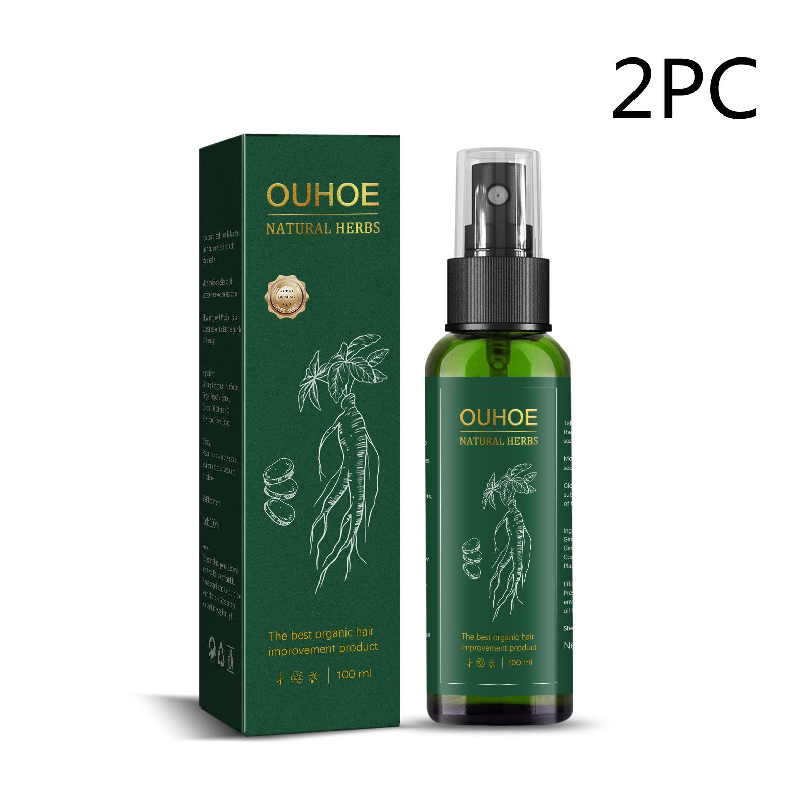 Ouhoe Ginseng Hair Growth Liquid Spray To Prevent Hair Loss